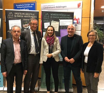 Dr. Tobias Brenner, Roland Bernhard, Jasmina Hostert, Daniel Born MdL und Anja Dargatz (v.l.n.r.).